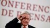 El presidente Andrés Manuel López Obrador se dirige a la prensa en la Ciudad de México el 30 de septiembre de 2022. 
