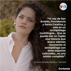 Cristina Bendek, escritora colombiana. [Foto: cortesía de la entrevistada]