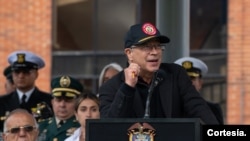 El presidente Gustavo Petro durante la Conmemoración del 73° Aniversario del Comando General de las Fuerzas Militares. [Foto: Presidencia de Colombia]