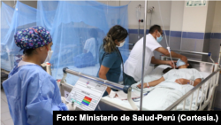 Médicos atienden a un paciente con dengue. Foto: Ministerio de Salud