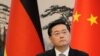 El excanciller chino Qin Gang durante una conferencia de prensa en Beijing el 14 de abril de 2023.