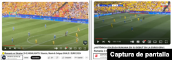 Captura de los videos publicados por ESPN Fans y Sports Extra.