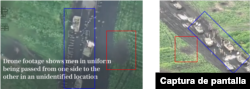 Comparación video de The Telegraph (izquierda) con el video viralizado (derecha).