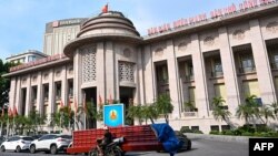 The State Bank of Vietnam, the nation's central bank, is pictured in Hanoi, July 27, 2023. Truong My Lan is alleged to have siphoned money from Saigon Joint Stock Commercial Bank for years through her connections at the State Bank of Vietnam, local media have reported. 