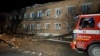 FILE - A fire truck next to a building damaged following a bomb blast, amid Russia's attack on Ukraine, in Velykyi Burluk, Kharkiv region, Ukraine, in this handout image released on Feb. 1, 2024. (State Emergency Service of Ukraine/Handout via Reuters) 