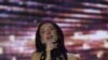FILE - Eden Golan, Israel's representative for the 2024 Eurovision Song Contest in Malmo sings during the final stage of 'Rising Star', the Israeli Eurovision national selection show, in Neve Ilan, Feb. 6, 2024. 
