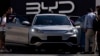 FILE - Visitors check out the China-made BYD ATTO 3 at the IAA motor show in Munich, Germany, Sept. 8, 2023. As early as May 14, 2024, the Biden administration reportedly will announce new tariffs on some Chinese products, including electric vehicles.