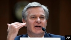 El director del FBI, Christopher Wray, testifica ante una audiencia de supervisión del Comité Judicial del Senado en el Capitolio en Washington, el 5 de diciembre de 2023. 