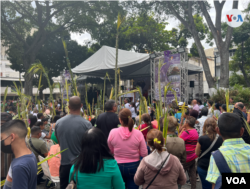 Venezolanos participaron en las misas de Domingo de Ramos este 2 de abril.