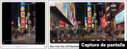 Comparación clip viral (izquierda) con la transmisión de YouTube (derecha).