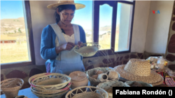 Juana Saavedra, artesana de El Palmar.