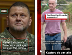 Comparación fotograma del video viral (izquierda) con uno actual de BBC (derecha).
