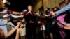 Lithuanian President Gitanas Nauseda speaks to the media as he celebrates his victory in the final round of presidential elections in Vilnius, Lithuania, May 26, 2024. 