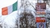 "No" posters are seen in the street outside government buildings in Dublin, Ireland, March 5, 2024, ahead of referendums on the roles of women and family in Irish society.