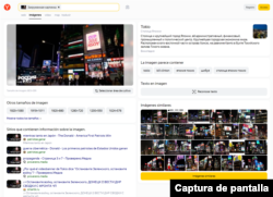 Captura de los resultados de la búsqueda de imagen con Yandex.