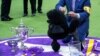 Sage, a Miniature Poodle from Houston, Texas, poses for pictures after winning the Best in Show Group during the 148th Westminster Kennel Club Dog Show at the USTA Billie Jean King National Tennis Center, in New York City, May 14, 2024. 