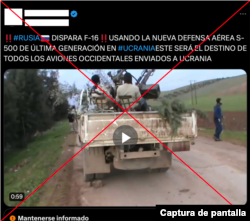 Captura de pantalla de la desinformación en X