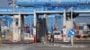 Quang cảnh cảng Ashdod sau khi nội các Israel chấp thuận cho sử dụng tạm thời cảng để chuyển hàng viện trợ đến Gaza, ngày 5/4/2024.