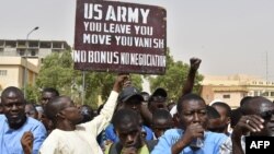 Biểu tình đòi Mỹ rút quân khỏi Niger diễn ra ở Niamey, 13/4/2024.