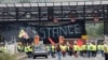 Farmers block the border between Spain and France, during a protest against what they say is unfair competition from outside the European Union, ahead of EU elections, in Irun, Spain, June 3, 2024.