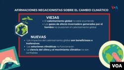 El Centro para Contrarrestar el Odio Digital clasificó en dos las desinformaciones sobre el cambio climático. Diseño: Mila Cruz.