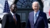 El presidente estadounidense, Joe Biden, recibe al presidente de Kenia, William Ruto, en la Casa Blanca en Washington, el 22 de mayo de 2024. 