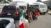 Nigeria Labour Congress' flag is seen on a chair in front of the Murtala Muhammed Airport Terminal Two (MMA2) during the Nigeria Labour Congress strike in Lagos, Nigeria, June 3, 2024.