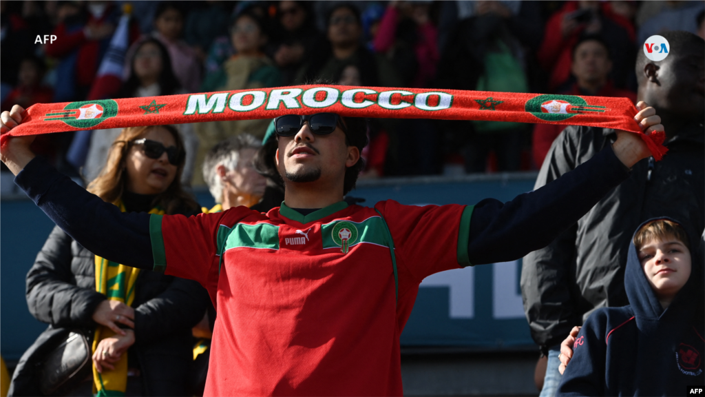 Durante el partido entre Corea del Sur y Marruecos, que se vivió en el Estadio Hindmarsh en Adelaida el 30 de julio de 2023, fanáticos de Marruecos celebraron en las gradas.
