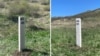 Azərbaycan-Ermənistan sərhədində ilk sərhəd dirəyi (Mənbə: Azərbaycan Nazirlər Kabineti) 