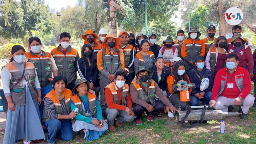 El grupo de ecorrecolectores. [Foto cortesía de la Asociación de Ecorrecolectoras de Bolivia]