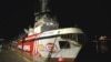 The ship belonging to the Open Arms aid group is seen docked as it prepares to ferry some 200 tons of rice and flour directly to Gaza, at Larnaca harbor, Cyprus, on March 8, 2024.