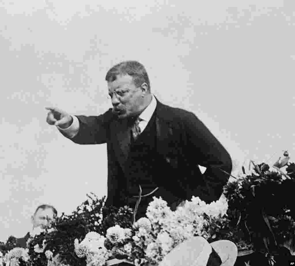 En 1912, el expresidente Theodore Roosevelt se lanzó nuevamente a la presidencia bajo&nbsp;un partido alternativo contra el entonces presidente William Taft y el demócrata Woodrow Wilson.&nbsp;Roosevelt alcanzó 28 % de los votos.