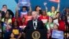 El presidente de Estados Unidos, Joe Biden, habló durante su primer acto político por la reelección a un segundo mandanto este sábado en el Centro de Convenciones en Philadelphia. (AP Photo / Joe Lamberti)
