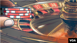 Señoras de la tercera edad, retiradas de sus oficios, frecuentan los casinos abiertos en el último año en Venezuela. [Ilustración: Sergio Valencia]