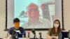 已经离港坻达英国的香港民意研究所副行政总裁 钟剑华，4月26日透过视像出席民研新闻发报会，他表示离港与警方国安处人员约谈无关。 （美国之音汤惠芸）