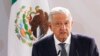 El presidente de México, Andrés Manuel López Obrador, durante un discurso en la Cuidad de México el 13 de agosto de 2021. Foto AP.