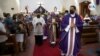 El cardenal Leopoldo Brenes en una misa el miércoles santo en Managua. Foto VOA