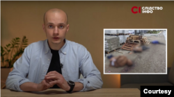 Dmitry Replyanchuk del medio de noticias de investigación Slidstvo.Info se ve en esta captura de pantalla sin fecha.