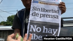 La libertad de prensa en Nicaragua ha ido en detrimento en Managua desde el 2018. Foto VOA