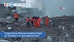 VOA60 World - Rescuers battled frigid air in race against time to find quake survivors