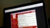 Screenshot of the warning screen from a purported ransomware attack, as captured by a computer user in Taiwan, is seen on laptop in Beijing, May 13, 2017. 