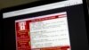 Screenshot of the warning screen from a purported ransomware attack, as captured by a computer user in Taiwan, is seen on laptop in Beijing, May 13, 2017. 