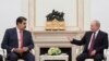 El presidente ruso, Vladimir Putin, a la derecha, se reúne con su homólogo venezolano, Nicolás Maduro, en el Kremlin, en Moscú, el 25 de septiembre de 2019.
