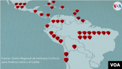 Expansión de los Institutos Confucio en Latinoamérica desde 2006