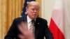 U.S. President Donald Trump takes questions during a joint news conference with Poland's President Andrzej Duda in the East Room of the White House in Washington, Sept. 18, 2018. 