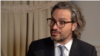 El canciller de argentina, Santiago Cafeiro, durante su entrevista con la Voz de América, el 19 de septiembre de 2022, en Nueva York. 