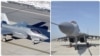 US aircraft F-35A and Russian MiG 29