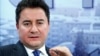 FILE - Former Turkish official Ali Babacan gestures during a meeting in Davos, Switzerland, July 11, 2019.