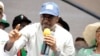 People's Democratic Party (PDP) governorship aspirant Charles Airhiavbere speaks during a political rally at Sabongida Ora in Edo State June 13, 2012. 
