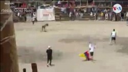 Imágenes del derrumbe de plaza de toros en Colombia